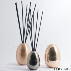 Glossy black reed diffuser container 100 ml stainless steel