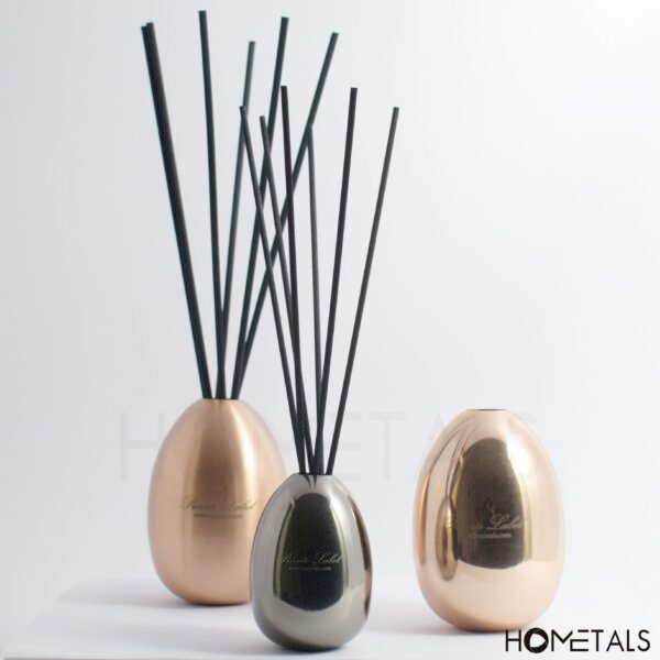 Glossy black reed diffuser container 100 ml stainless steel