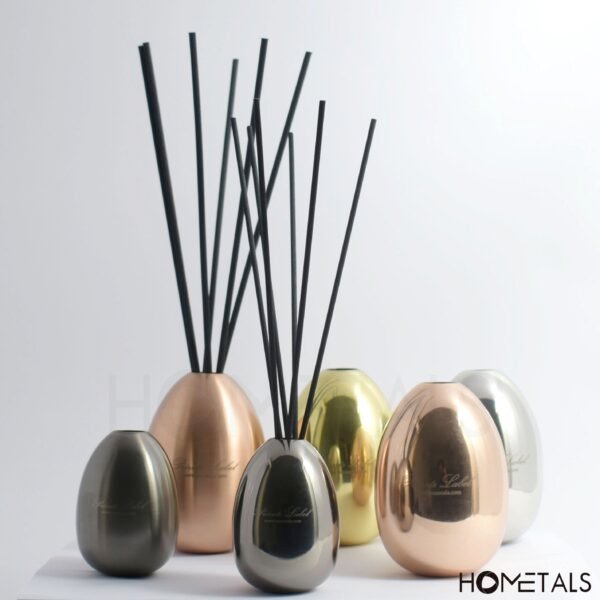 Wholesale glossy black finish reed diffuser vessel