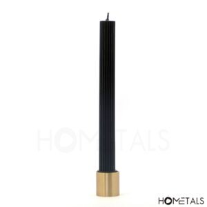 Brushed matte golden candlestick and incense holder