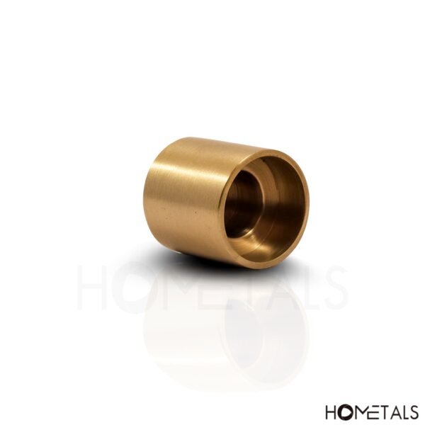 Custom brass candlestick and incense holder with engraved logo
