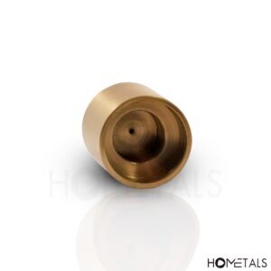 Dual-use golden brass holder for candles and incense