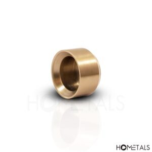 Seamless solid brass candlestick with glossy golden finish