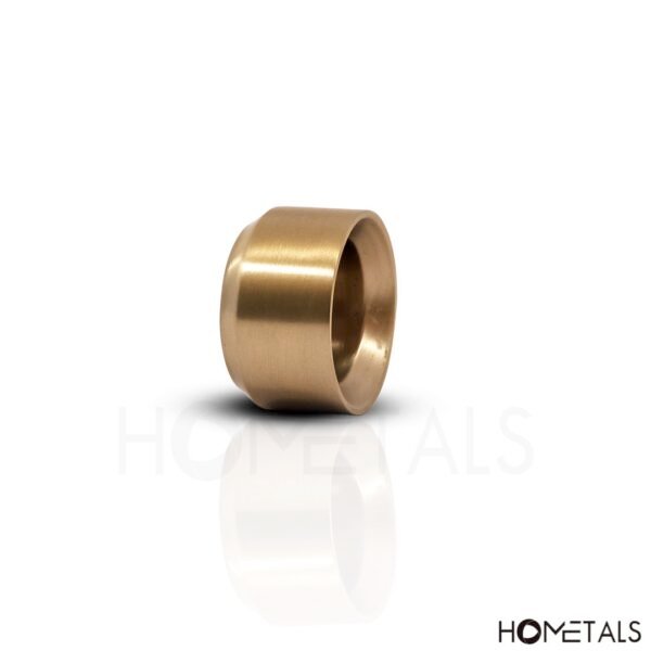 Brushed brass candle holder for striped candles golden matte finish