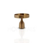 Matte finish golden brass candle holder for luxury interiors