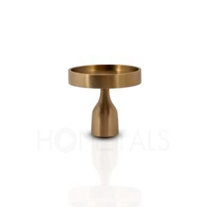 Matte finish golden brass candle holder for luxury interiors