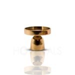 Scandinavian-inspired brass candle holder for high-end hotels