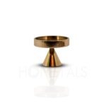 Premium home décor brass candle holder with glossy finish