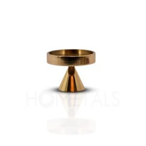 Premium home décor brass candle holder with glossy finish