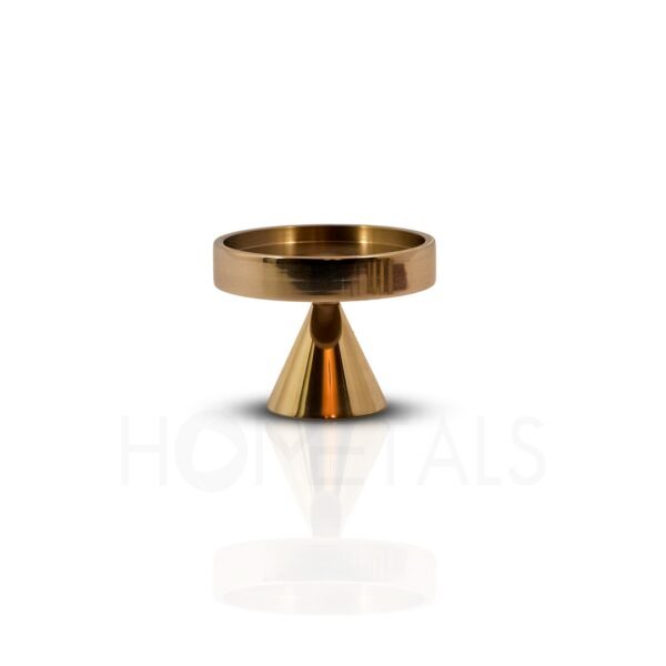 Premium home décor brass candle holder with glossy finish