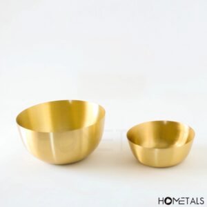 Private Label Matte Brass Golden Bowl for Your Business