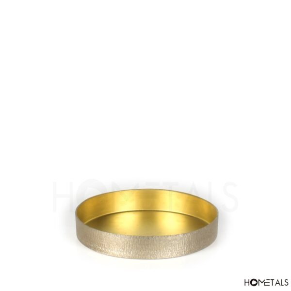 Round metal tray