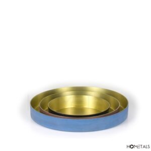 Coloured Aluminum Tray Set- Lightweight, Vibrant & Versatile for Modern Interiors
