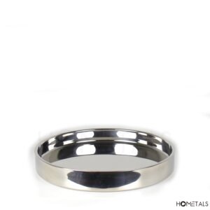 Heavy Gauge Stainless Steel Double Wall Round Tray