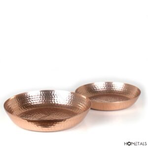 Hammered Decorative Copper Finish Trays