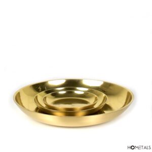 Solid Brass Tray Set Heavyweight Elegance with Timeless Appeal