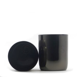 Black Candle Container – Glossy Metal Jar for 250g Wax - Image 5