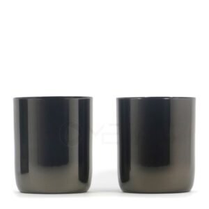 Black Candle Container – Glossy Metal Jar for 250g Wax - Image 2