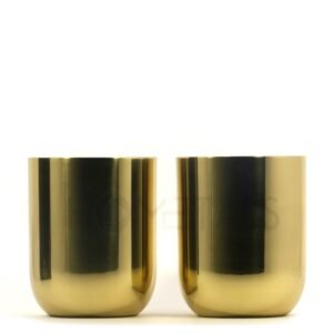 Large Golden Candle Vessel for 450g Wax and 2-3 Wicks - Image 2