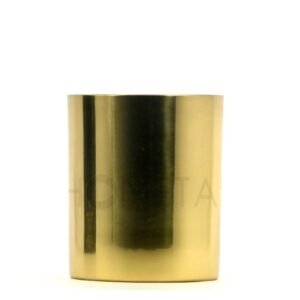 Premium Flat Design Golden Candle Vessel – 500g Capacity