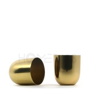Small Golden Brass Candle Container for 150g Wax - Image 4