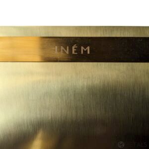Engraved brass menu holder plate