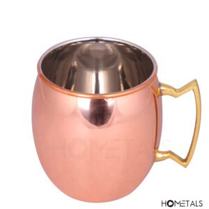 Handcrafted copper Moscow Mule mug with nickel lining