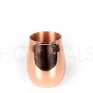 Stylish copper tumbler with curved design