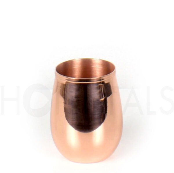 Stylish copper tumbler with curved design