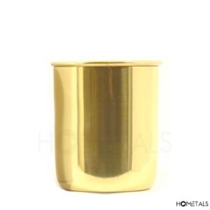 Golden Candle Jar with Lid for 250g Wax - Image 2