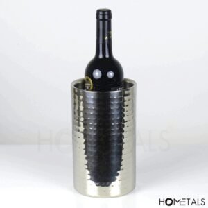 Stainless steel wine cooler double walled hammered finish