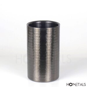 Durable black wine cooler for restaurants and catering