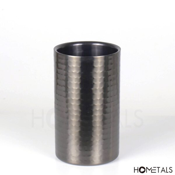Durable black wine cooler for restaurants and catering