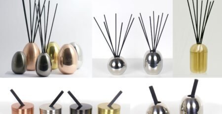 wholesale metal reed diffuser holder brass steel copper