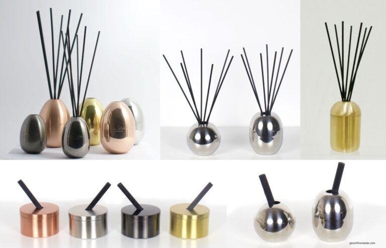 wholesale metal reed diffuser holder brass steel copper